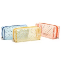 PVCB007 設計防水立體化妝袋  供應透明波點pvc化妝袋 定購熱賣方形款pvc化妝袋  pvc袋製造商 PVCB007 設計防水立體化妝袋  供應透明波點pvc化妝袋 定購熱賣方形款pvc化妝袋  pvc袋製造商